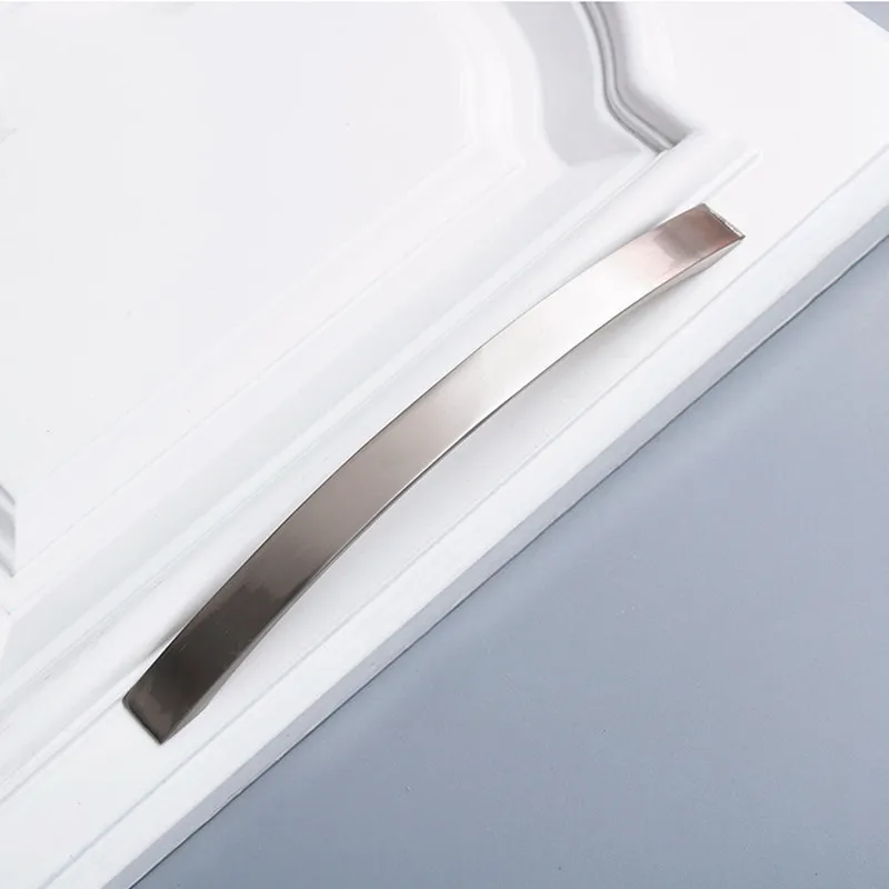Furniture Handles Kitchen Door Handles Aluminum Alloy Furniture Handle Brushed Silver Kitchen Door Handles Cabinet Handles Drawer Knobs Wardrobe Drawer Pulls
