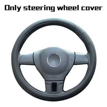 

Pu Leather Steering Wheel Cover 38Cm Diameter Car Universal Steering Wheel Cover Car Handle Cover Car Accessories