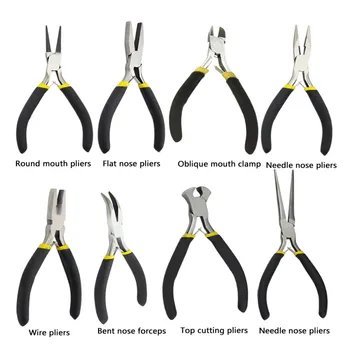 

OUTAD New Jewellery Making Beading Mini Pliers Tools Kit Set Round Flat Long Nose Dropshipping