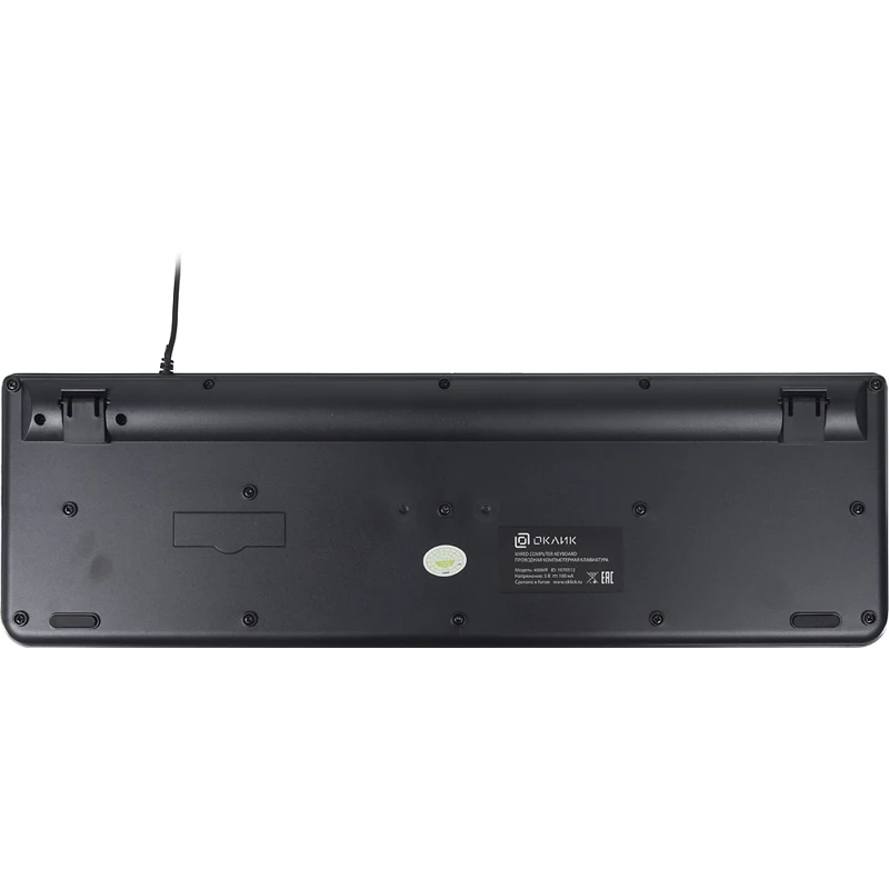 Клавиатура Oklick 400MR черный USB slim Multimedia