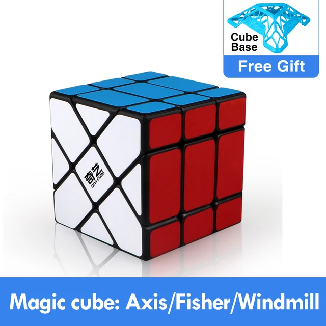 Qiyi 3x3 Fisher Windmill Axis Magic Cube Puzzle Speed Cubo magico mofangge XMD Professional Educational Toy for Children 1