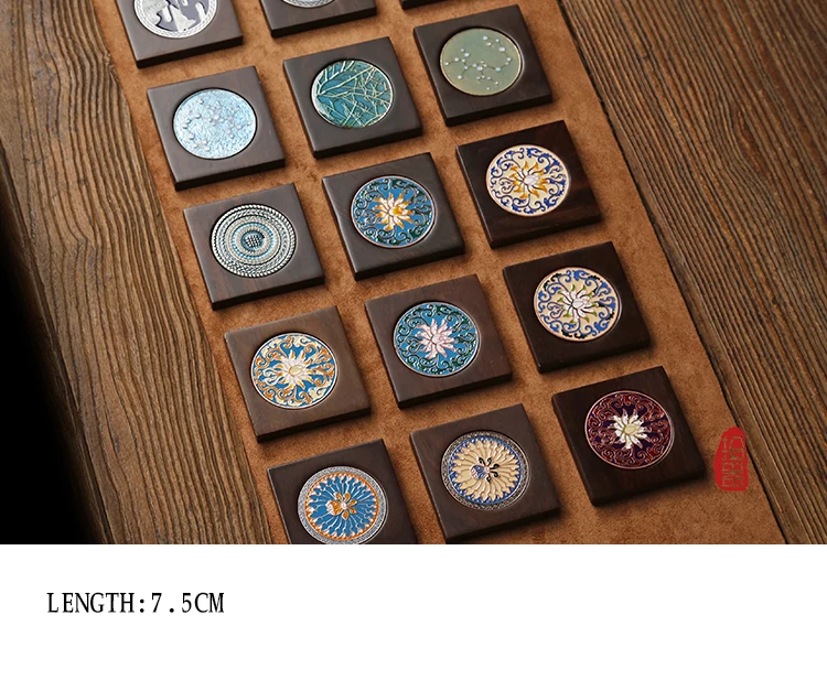 Ebony Coaster твердый деревянный чайный набор кунг-фу чайная церемония аксессуары изоляционный коврик в японском стиле железный горшок фиолетовый; песок держатель