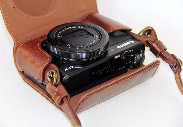 Ретро сумка для камеры из искусственной кожи, жесткий чехол для Canon Powershot G7 X G7X Mark II III(G7XII G7XIII) mark2 mark3 G7X2 G7X3