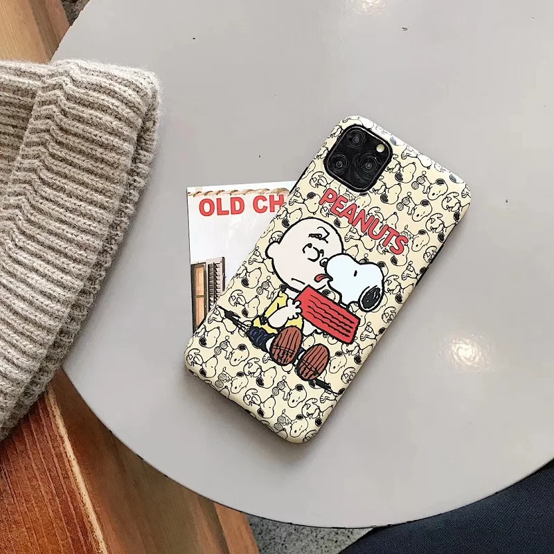 Милый мультфильм арахис Charlie коричневый матовый чехол для телефона для iPhone 11 11Pro max X XS MAX XR 7 8 PLUS Pet dog мягкая крышка IMD чехол s