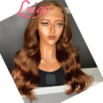 

Cheap Brown Lace Front Human Hair Wigs Body Wave Long Deep Part Blonde Lace Front Wigs Wet And Wavy Pre Plucked For Women Lwigs