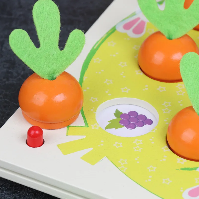 

Infants Educational Game Toy Environmentally Friendly Wood Children Science Interactive Toy Pulling Radishes ji yi qi
