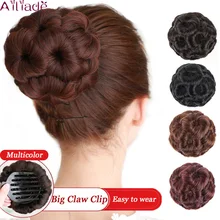 AILIADE женский белый кристалл кудрявый шиньон волосы булочка пончик клип в шиньон для наращивания синтетические высокотемпературные волокна шиньон
