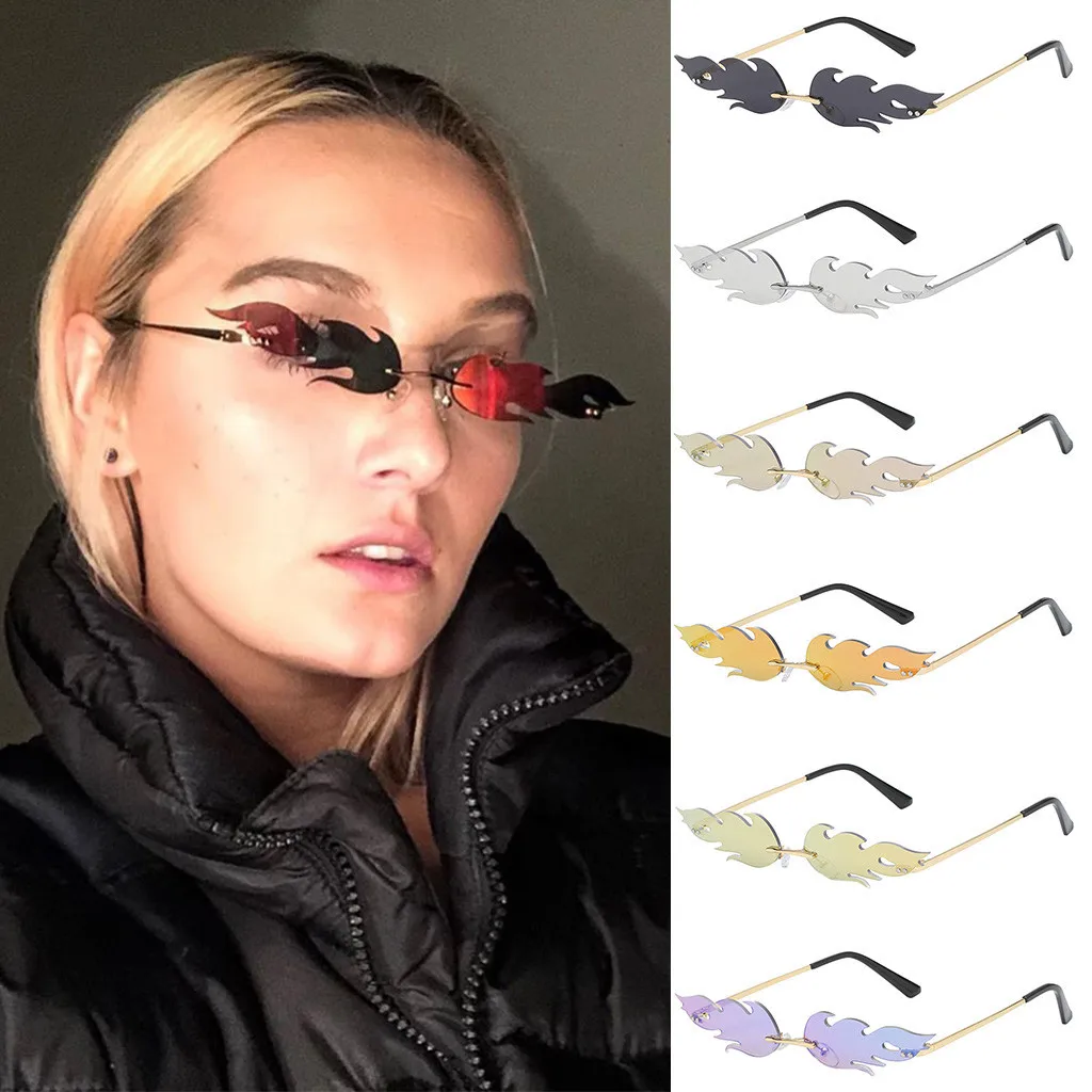 Women Sports Glasses Vintage Mirrored Irregular Shape Sunglasses Retro Small Frame Eyewear Outdoor Beach Fashion Ladies Driver g |