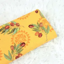 Полуметровое желтое дно с цветком саржа хлопок ткань для ручной работы DIY сумка подушка задняя подушка диван материал CR-235