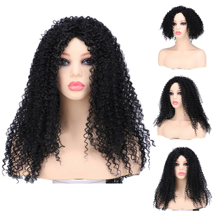 Женские африканские черные вьющиеся волосы парики модные синтетические термостойкие волосы парик MH88
