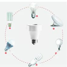 Искусственный интеллект памяти Wi-Fi Голосовое управление Умный держатель лампы головная база костюм для светодиодный лампы E26 E27 совместимый Alexa Google