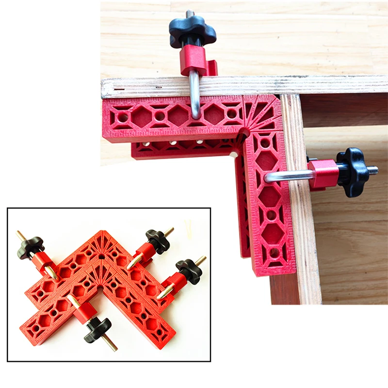 

90 Degrees Auxiliary Fixture Splicing Board Positioning Squares Woodworking Adjustable Corner Clamping Ruler L-Shaped Clip
