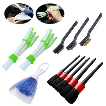 

Set Clean Brush Kit Replacement Accessories Auto 12Pcs Wheel Detailing
