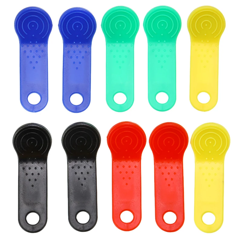 10 шт./лот, перезаписываемая RFID RW1990, iButton TM, сенсорная память, клон, дубликат ключа, копия карты, сауна, ключ, случайный цвет