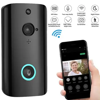 

Video Door Phone with Ding-Dong IR-CUT Visual Intercom Ring Camera Camcorder Video Doorbell Smart Wifi Doorbell Wide Angle