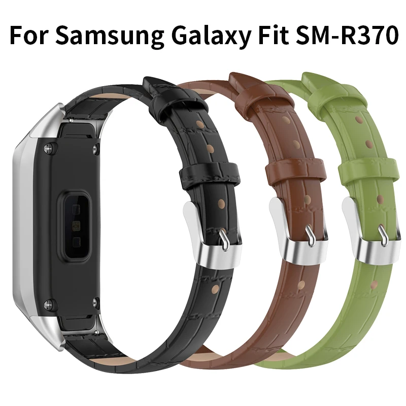 Высокое качество из натуральной кожи Смарт Браслет ремешок для samsung Galaxy fit SM-R370 SM R370 браслет бамбуковый узор полосы