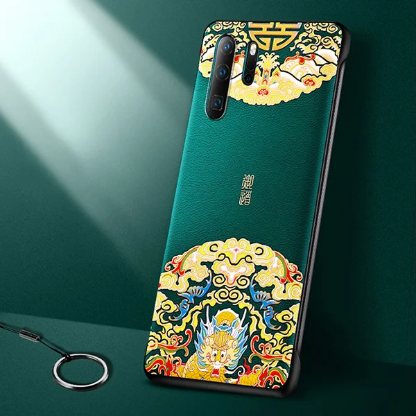 Dragon green 3D Emboss задняя крышка для huawei Honor 9X Pro Чехол без бампера дизайн для изогнутого края телефона специальные китайские стильные чехлы для телефона - Цвет: Dragon green