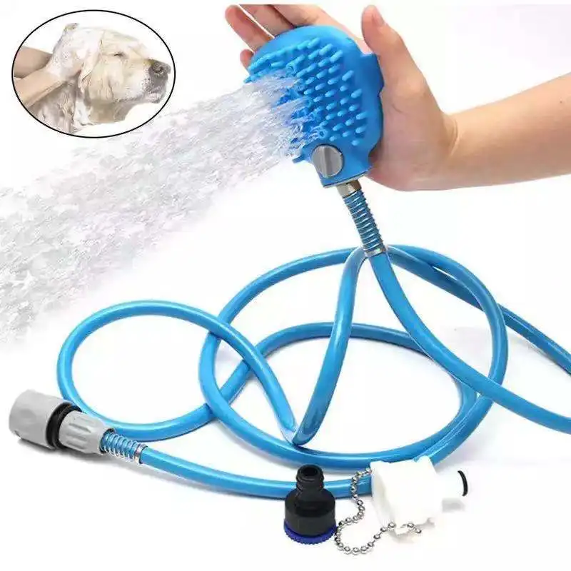 

Dog Shower Sprayer Comfortable Pet Scrubber Massager For Dog Pet Shower Head Soft Dog Shower Brush Cleaning Supplies