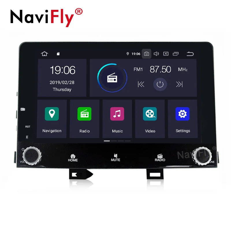 Excellent Android 9.0 Car Radio BT Multimedia Player Navigation GPS For KIA RIO 2017 2018 2019 Car GPS BT wifi RDS 1