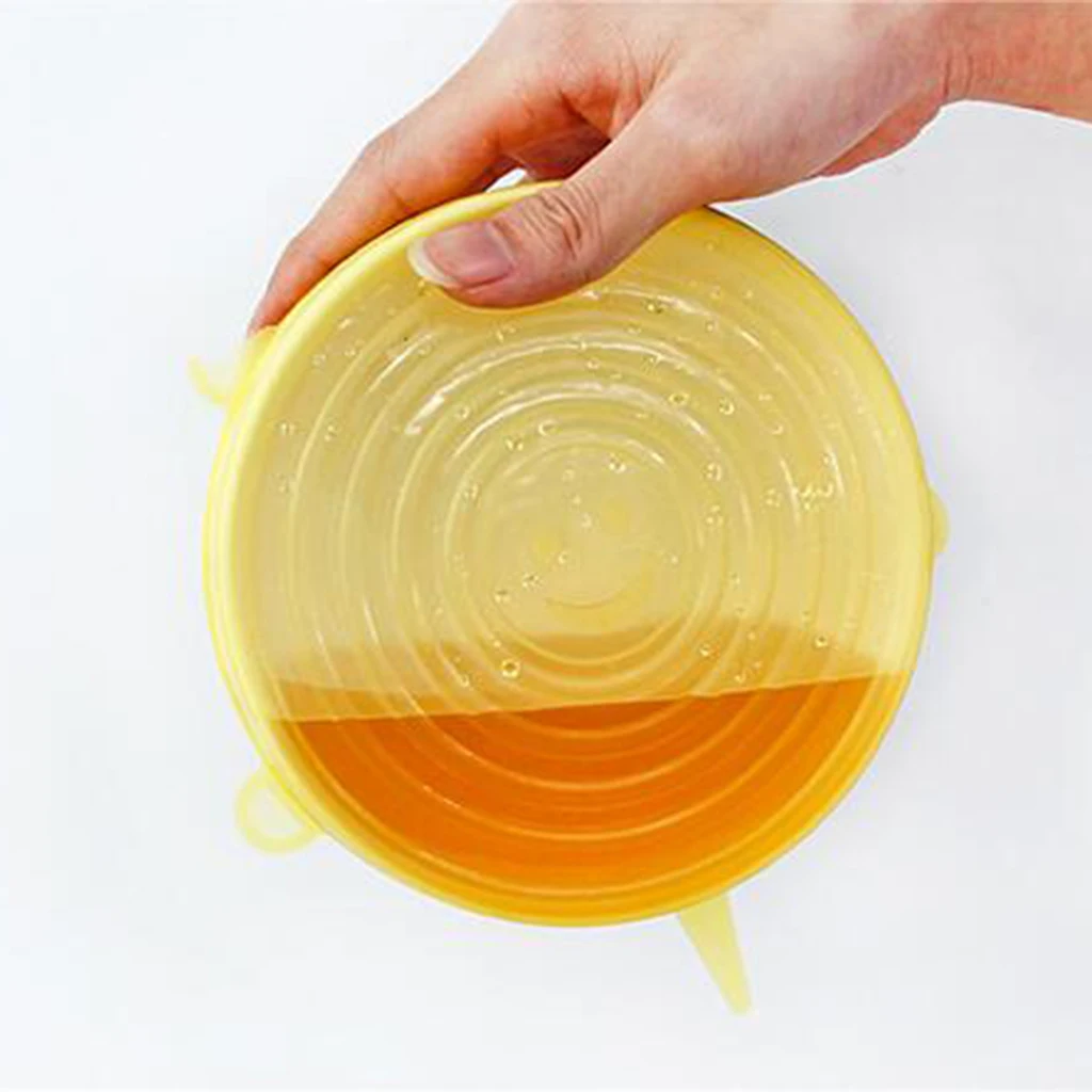 Silicone Stretch Lids Reusable Durable and Expandable to Fit Various Sizes and Shapes of Containers for Keeping Food Fresh