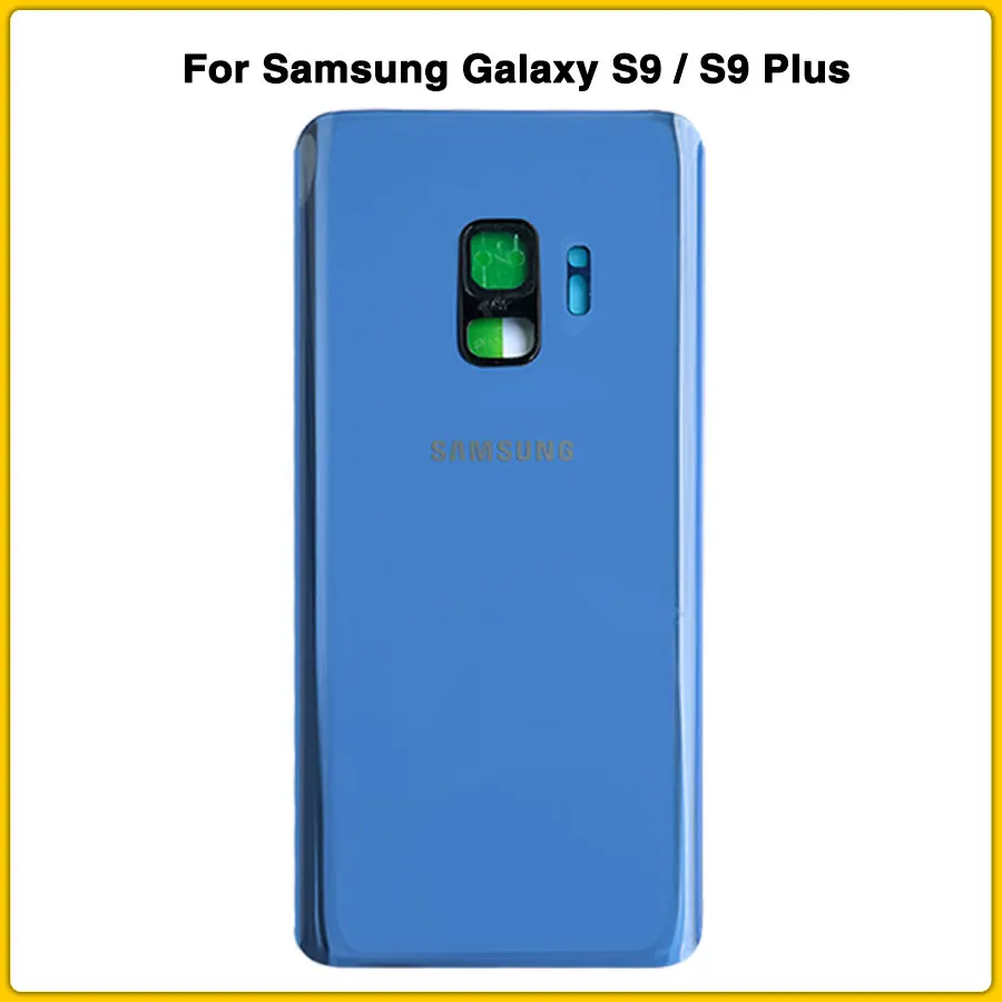 Чехол на заднюю панель S9 для samsung Galaxy S9 G960 S9 Plus S9+ G965F, задняя крышка на батарейку, задняя крышка на дверь, стекло с наклейкой