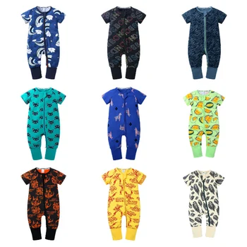 

2020 Kids Boys Girls Short Sleeve Romper Onesie Summer Cotton 0-2 Year Old New Born Baby Clothes Child Cloud Jumpsuit Ropa Bebe