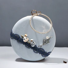 Женские сумки-клатчи, круглые ручные вечерние сумки с кроликом, свадебные сумочки, дамские маленькие сумки через плечо