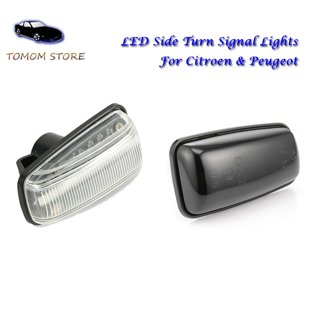 

dynamic led side turn signal indicator blinker lights for Citroen Berlingo Dispatch Jumpy Saxo Xantia XM Xsara Peugeot 106 306