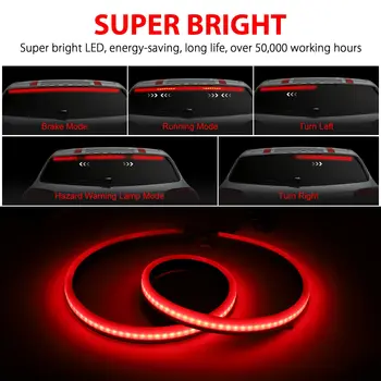 

40.6inch Car lights Energy saving Signal light Warning Light Red 103cm