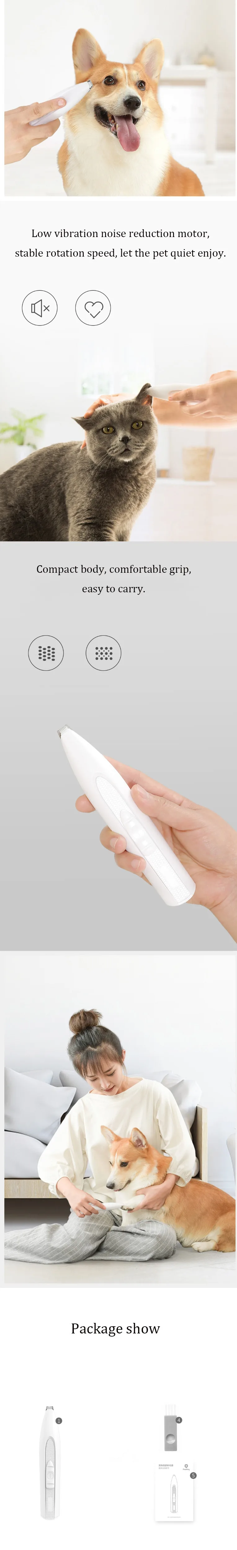 Xiaomi Pawbby инструмент для ухода за домашними животными Электрический режущий нож для собак местная бритва триммер для волос кошачья стрижка лапа бритва машинка для стрижки