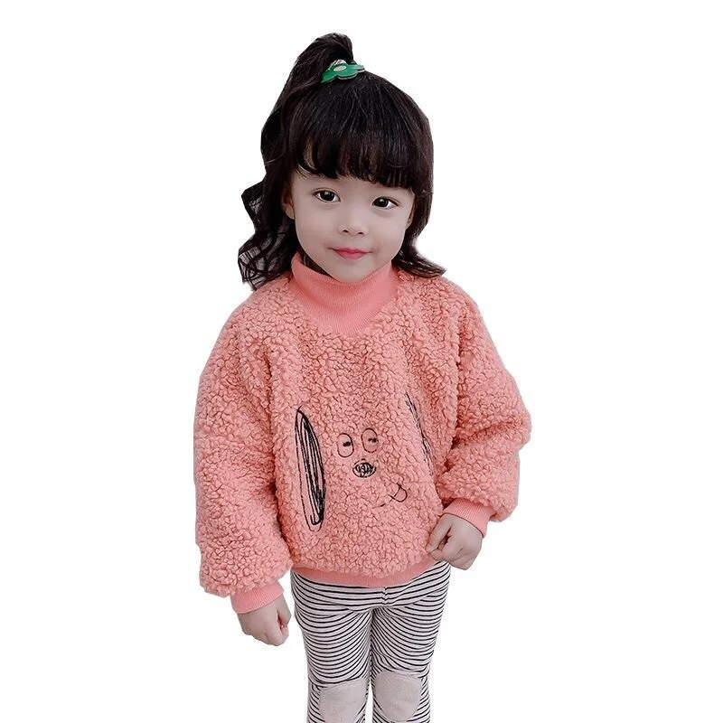 Зимние свитшоты для маленьких мальчиков и девочек; теплый пуловер с рисунком черепахи для детей; Детские свитшоты; плотные бархатные топы для девочек - Цвет: O