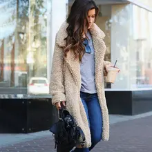 

Autumn winter jacket female coat 2020 solid color fleece coats casual outerwear warm soft cardigan fur jackets female clothes