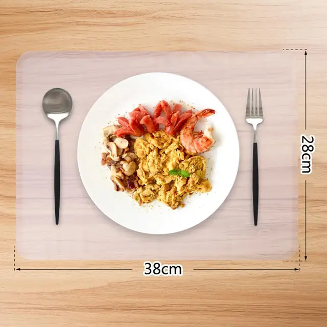 Élelmiszer-Minőségű Nem Csúszás Szilikon Placemat 38*28 Cm Hőálló Tablemat Ételek Alátétet Asztali Edények Szőnyeg - Image 6