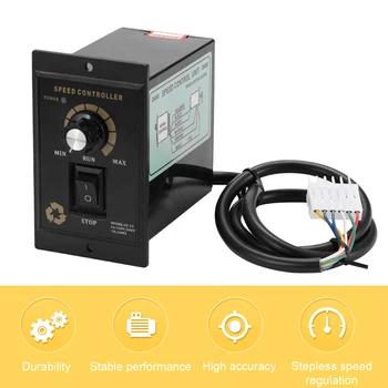 

New 400W AC220V Motor Speed Controller 50/60Hz Pinpoint Regulator Forward Backward Speed Control Speed Regulator