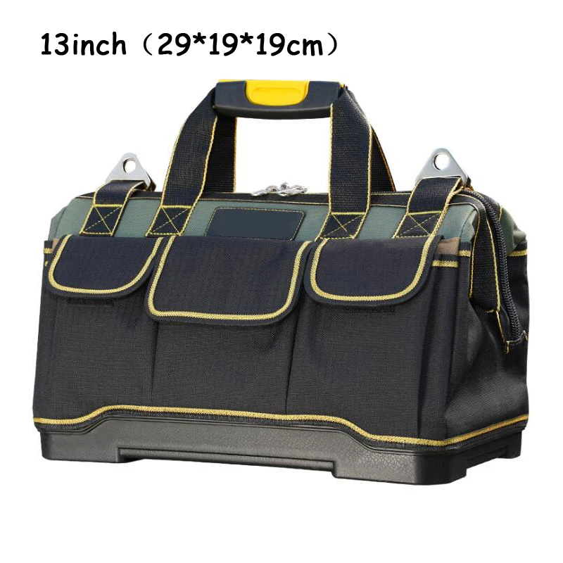 13 inch Tool Bag Electrician Tools Carpentry Hardware Repair Portable Storage Organizers Box Work Spanner Toolbox Kitbag Big toolkit - Color: 13 inch