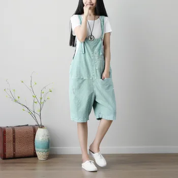 

Fashion 2020 solid color slacks with split crotch and large size five-point suspenders