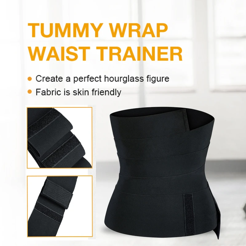 strapless shapewear Snatched Bandage Wrap Waist Trainer Snatch-Me-UP Compressive Band Tummy Control Adjustable Fasten Sheath Sweat Sauna Body Shaper shapewear