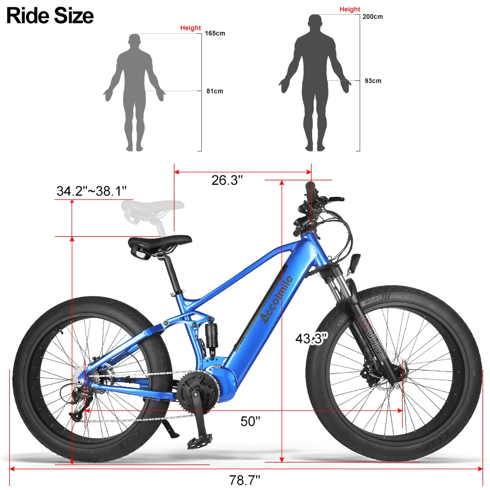 Accolmile Electric Bike 1000W New Super 