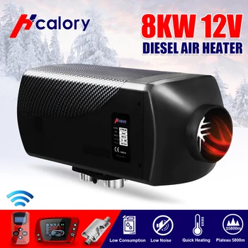

HCalory Air diesels Heater 8KW 12V Singal Hole Car Heater For Trucks Motor-Home Boats Bus +LCD Switch +Silencer+Remote Control