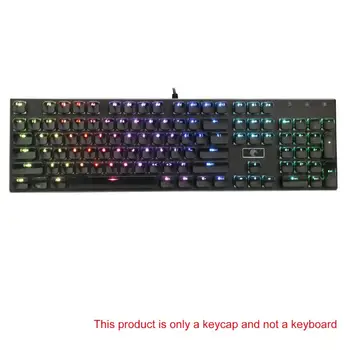 

104 Keys Layout Low Profile Keycaps Set for Mechanical Keyboard Backlit Crystal Edge Design Cherry MX With Key Caps Puller LX9A