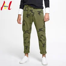 MANVALUE мужские осенние/зимние камуфляжные европейские и американские повседневные брюки для мытья воды свободные брюки карго