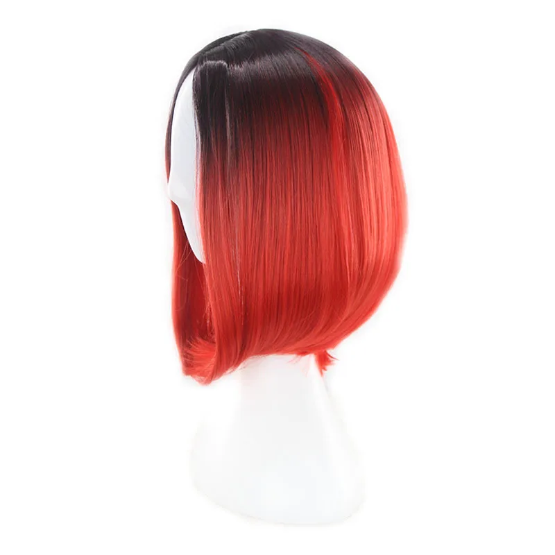 Similler короткий женский синтетический парик для косплея черный корень зеленый синий фиолетовый желтый коричневый красный розовый парики термостойкость