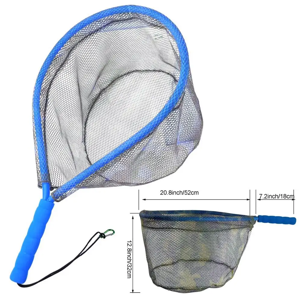 Épuisette De Pêche à La Mouche Pliable - Maille Caoutchouc, Dégagement Magnétique