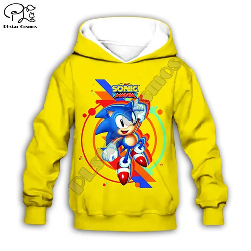 Kids hoodies Толстовки с 3d принтом Super Sonic; детский пуловер с длинными рукавами; свитер; уличная одежда; повседневные топы; Модный спортивный костюм; пальто с капюшоном; брюки - Цвет: Kids hoodies