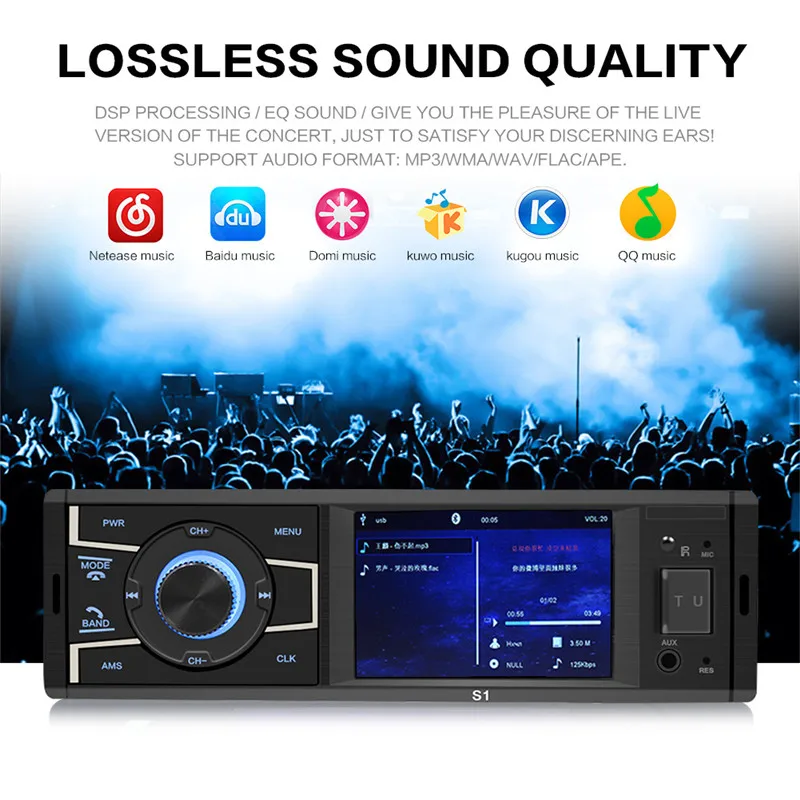 FM AUX Mp3 Автомагнитола стерео приемник 1 Din Авто управляемые автомобили Bluetooth аудио модулятор центральный мультимедийный Android dvd-плеер