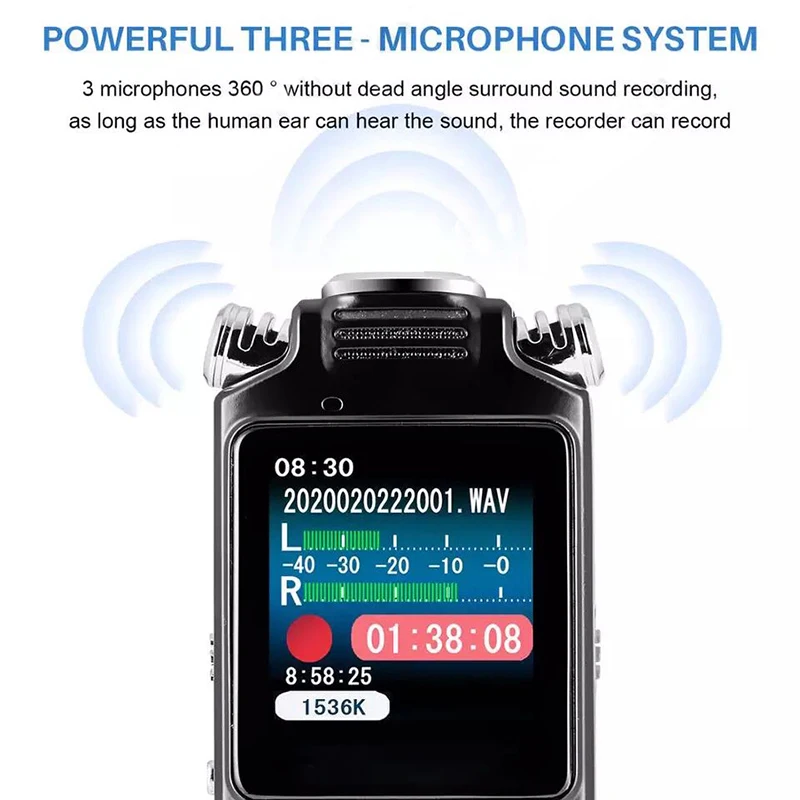 Digital Voice Recorder Double Microphones