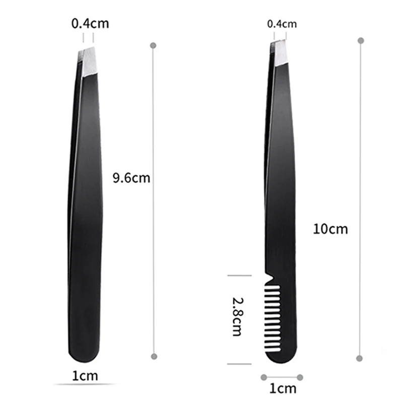 Eyebrow Trimmer Set Tweezers Scissor Comb Makeup Tools Hair Removal
