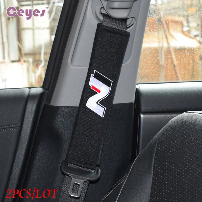 Car styling cotton seat belt auto Emblems cover LOGO Shoulder pad case For Hyundai N performance