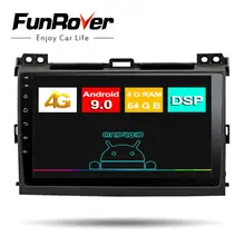 Funrover 9 'ips Android 9,0 Автомобильная Мультимедийная Автомагнитола для Toyota Land Cruiser Prado 120 2004-2009 8 яд рами gps Navi Навигация стерео плеер