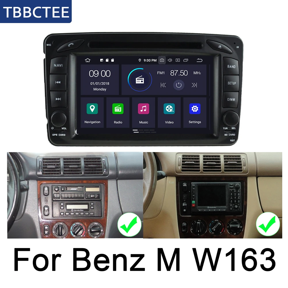 Discount For Mercedes Benz M Class W163 1997~2005 NTG Car Multimedia Player Android Radio DVD GPS Bluetooth Map wifi System 5